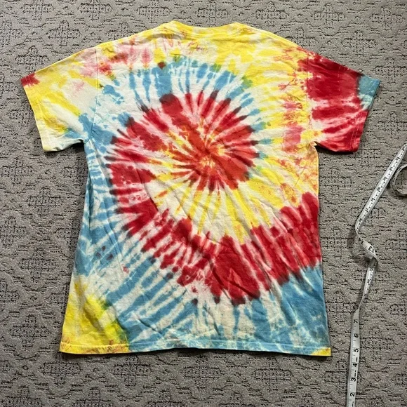 🐢 '21 Grateful Dead Band Wild Tie Dye Skull And Skeleton Bertha Deadstock Tee - Picture 3 of 16